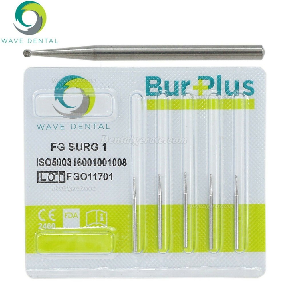 10 St&uuml;ck WaveDental FG SURG Runden Zahnbohrer 1 2 4 5 6 8# FG-Schaft Hartmetallbohrer Zahnmedizin